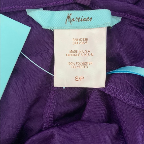 2for$63 Marciano purple rushed night cocktail dress size small  stretchy - Picture 7 of 8